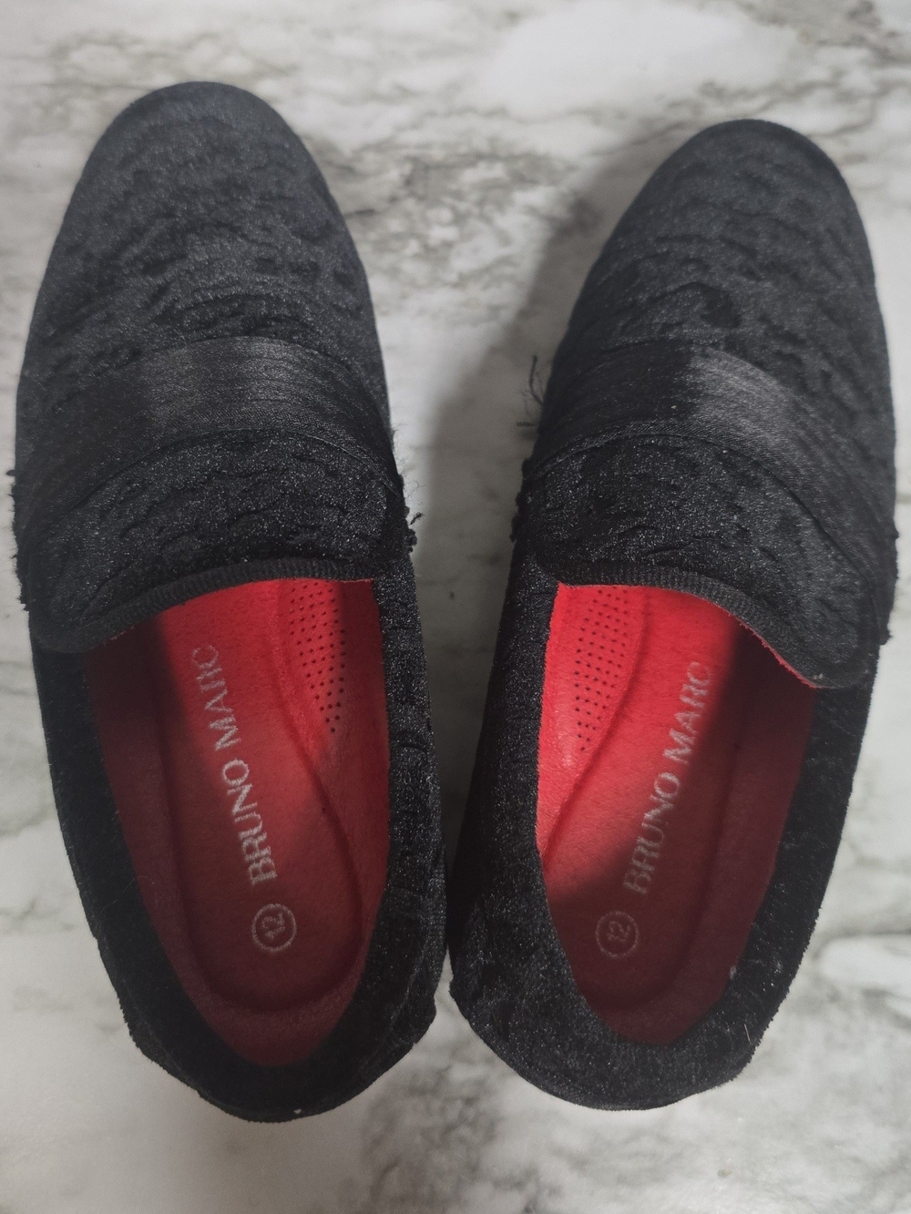 Bruno Magli Black Loafers with Red Insoles